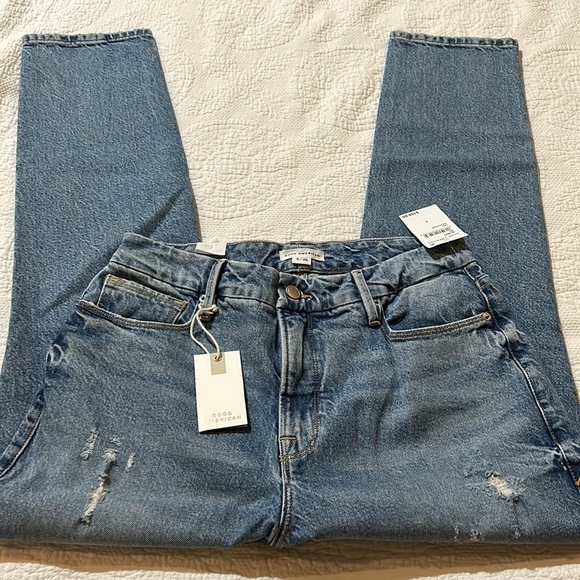 Good American Classic Indigo Distressed NWT 6/28 - Picture 6 of 12